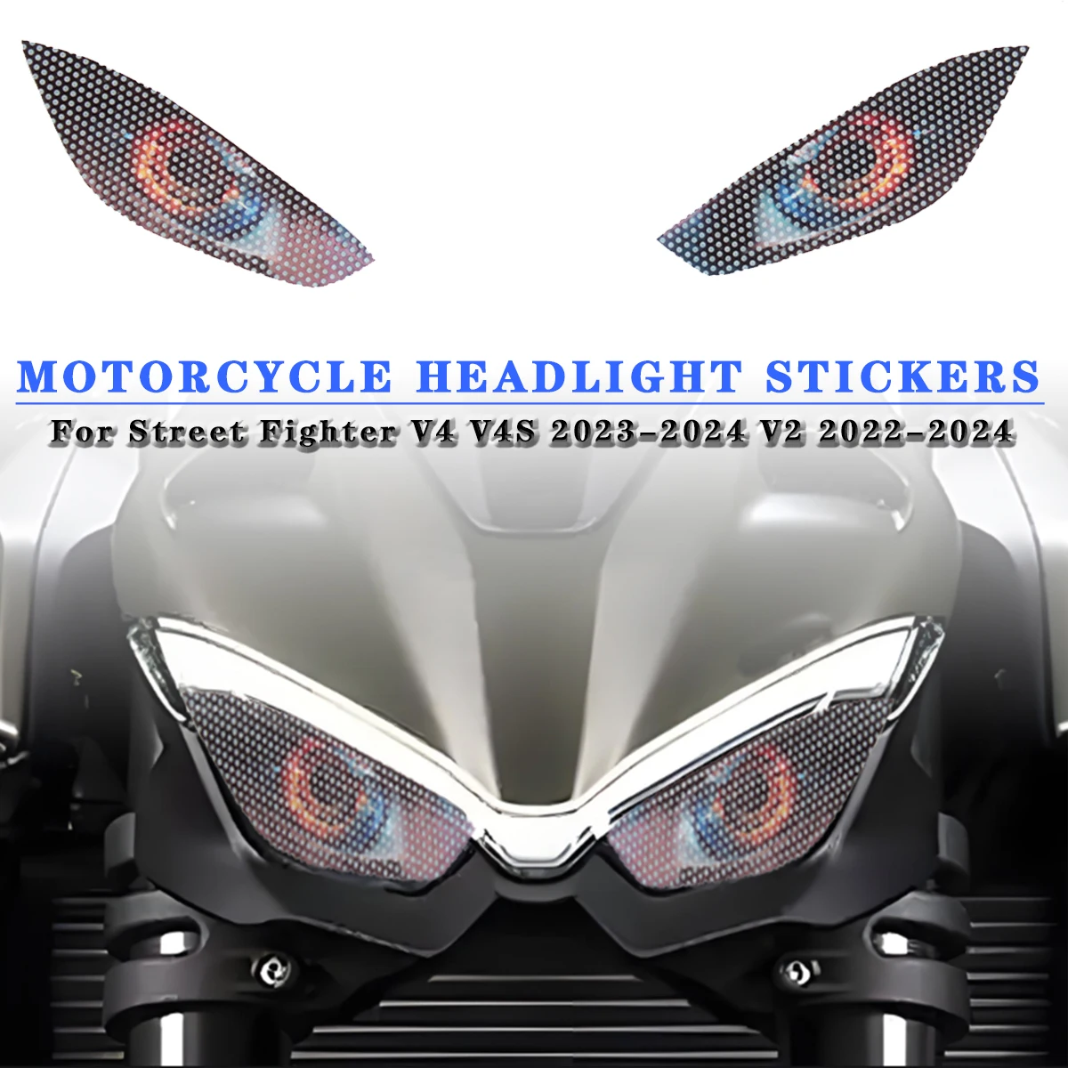 

Motorcycle Headlight Sticker For Ducati Streetfighter V4 V4S 2023 2024 V2 2022 2023 2024 Head Light Pegatinas Guard Protection