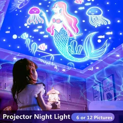 Starry Projector Night Light Rotating Sky Moon Lamp Galaxy Lamp Home Bedroom Decoration Starlight Christmas Lights for Kids Gift