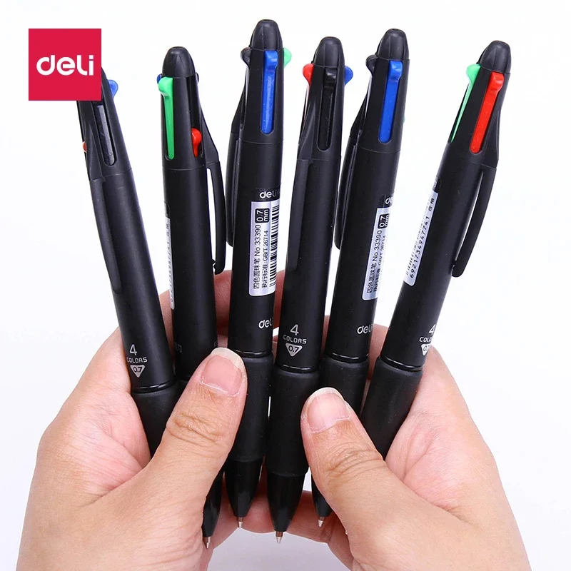 

4/12PCS 4 Color Ballpoint Pen 0.7MM 33390 Color Multi-color Ballpoint Pen