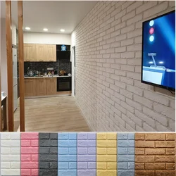 Decorative 3d Wall Stickers Self Adhesive Wallpaper Panels Home Decor Living Room Bedroom House Decoration Bathroom soft Tiles