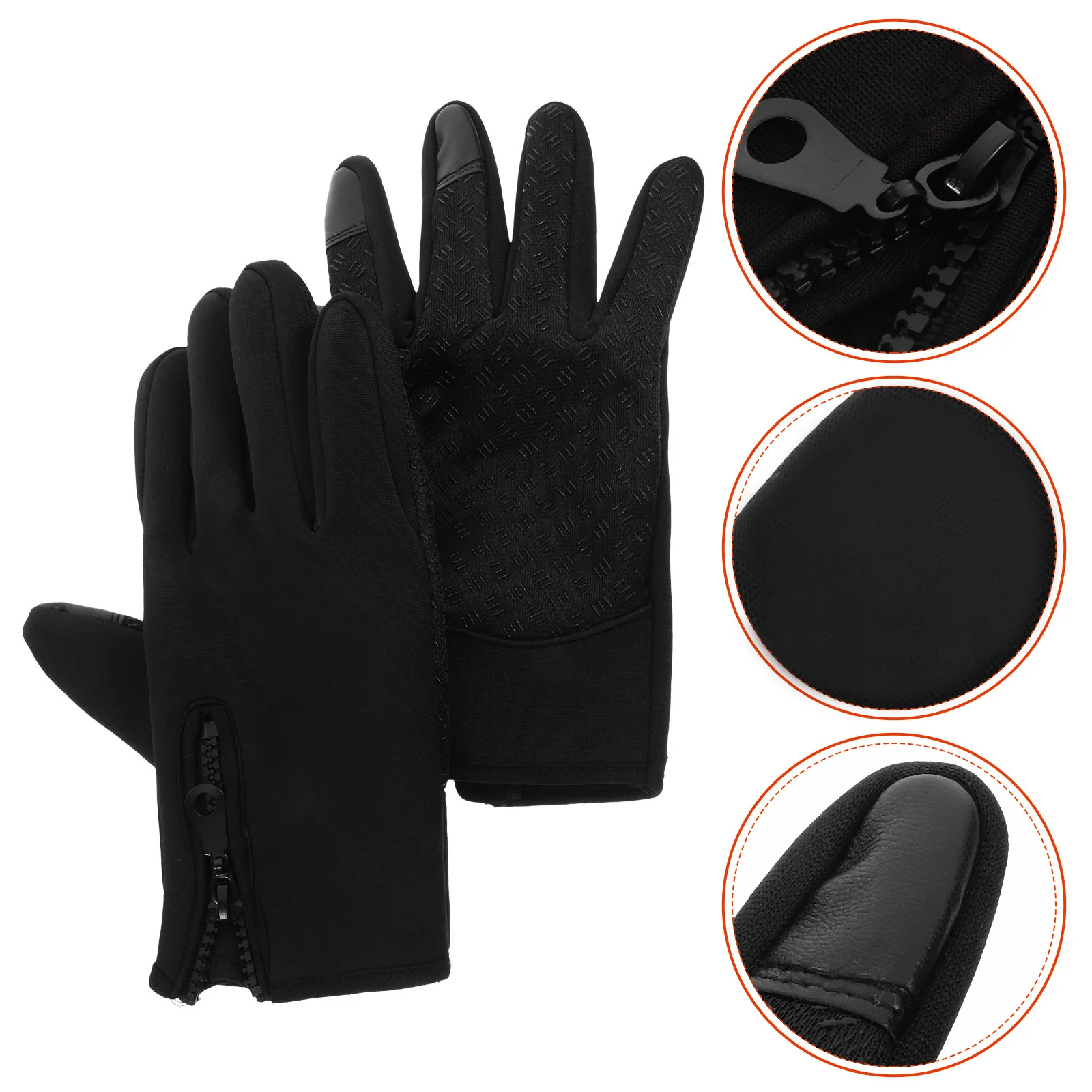 

Winter Warmer Gloves Black Size Xl Touch Screen Waterproof Windproof Outdoor Fleece Full Finger Cold Weather Winter Gloves