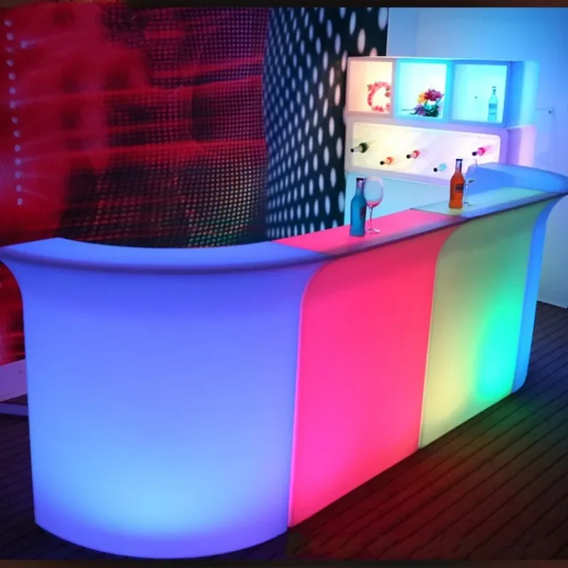 16 Color changing LED illuminated Bar Counter waterproof rechargeable Rundbar bar disco ktV Club Waiter cocktail bar tables