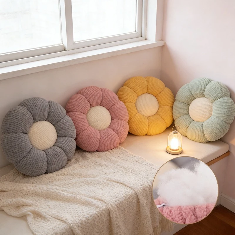 

1pcLarge 40/50cm Soft Daisy Plush Throw Pillow Fluffy Petal Floral Decorative Cushion Cozy for Bed Sofa Home Decor/floor Cushion