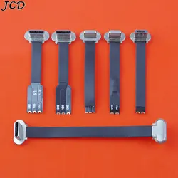 JCD 1Pc typ-C 3Pin z rezystorem R1 FPC miękki kabel płaski Micro USB 2Pin kabel ładujący bezprzewodowa ładowarka kabel taśmowy rozszerzenie