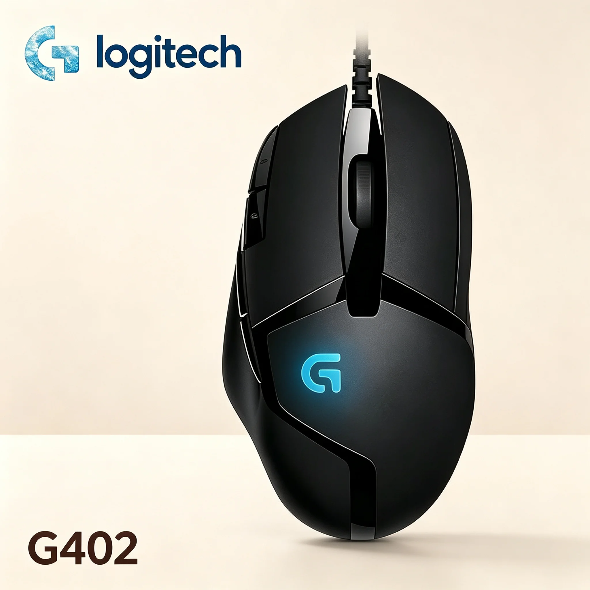 Original Logitech G402 Hyperion Fury Wired Gaming Mouse Comfort Long‑Hour Use RGB Mice For E‑sports Gamer
