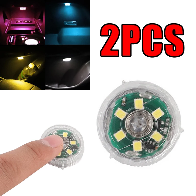 Mini luz Led con Interruptor táctil para coche, Sensor táctil Universal, luces para libros, lámparas de emergencia redondas, luz Interior Universal,