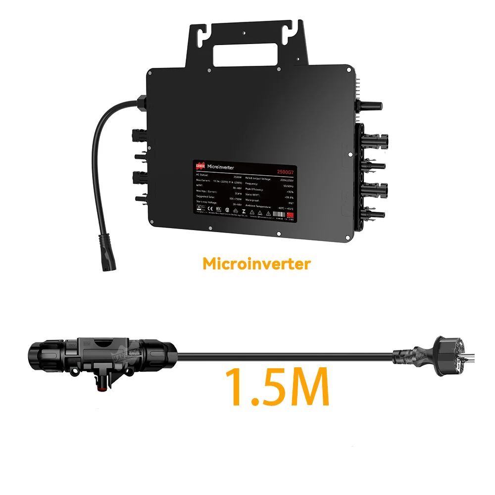 2500W Solar-Wechselrichter MPPT optimiert für DC 26-60V PV-System, mit Strombegrenzungsfunktion, IP67 12 Jahre Garantie – Detail 20
