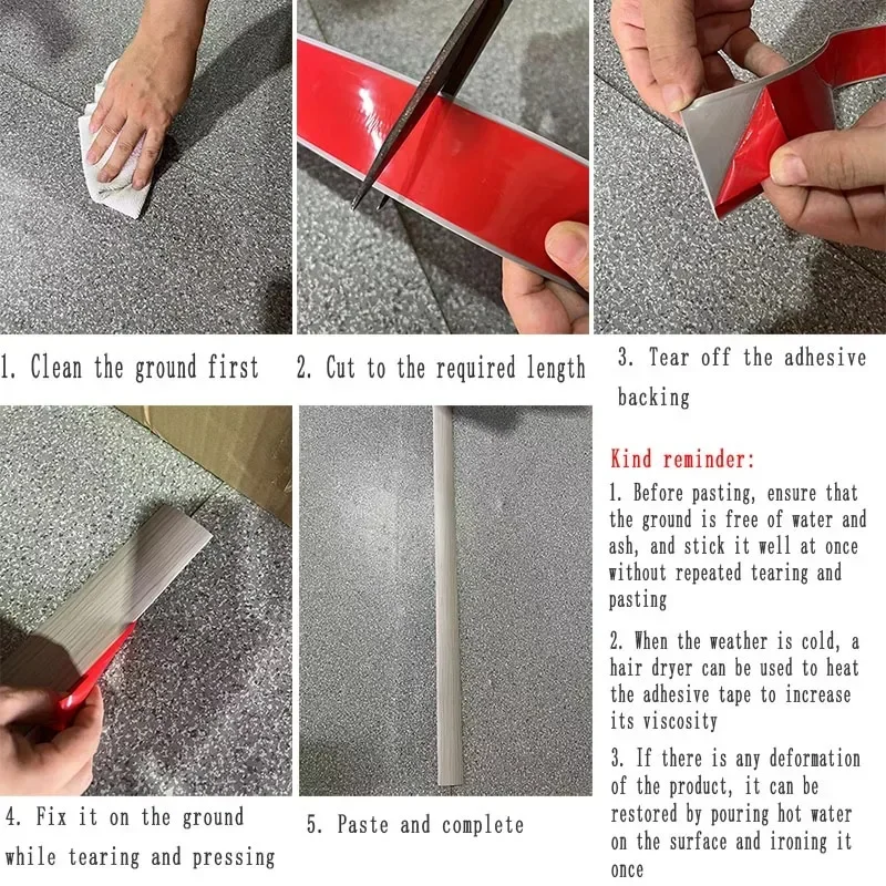 1 Buah 39.37/78.74/118.11 Inci Strip Penutup Lantai Berperekat Strip Transisi Lantai Karpet Strip Jahitan Ambang Batas Bawah Pintu