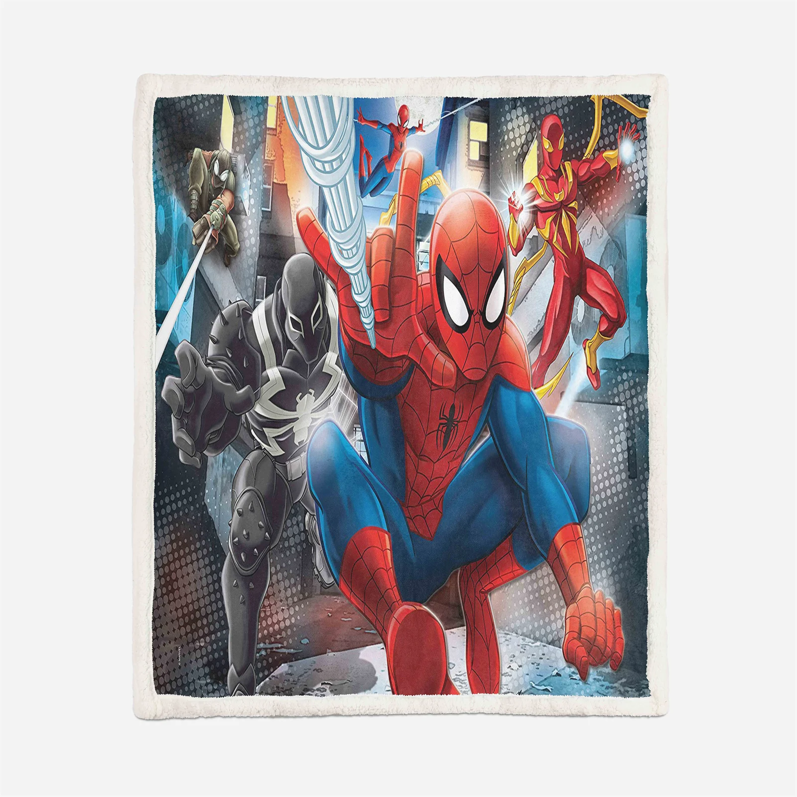 Spider Man  Cartoon Blankets Luxury For Winter And Throws Children  Boy'S Dream King Size Grade A Printed  Weighted Fluffy