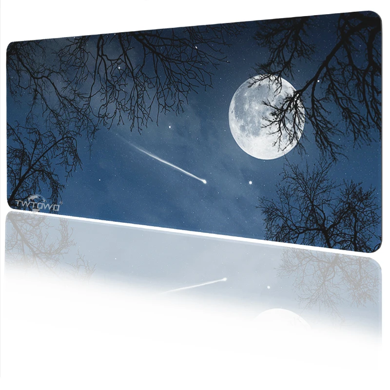 Moonlit Night Mouse Pad Gaming printon demand Large HD Custom Mousepad XXL Playmat Non-Slip Natural Rubber Soft PC Mouse Mats