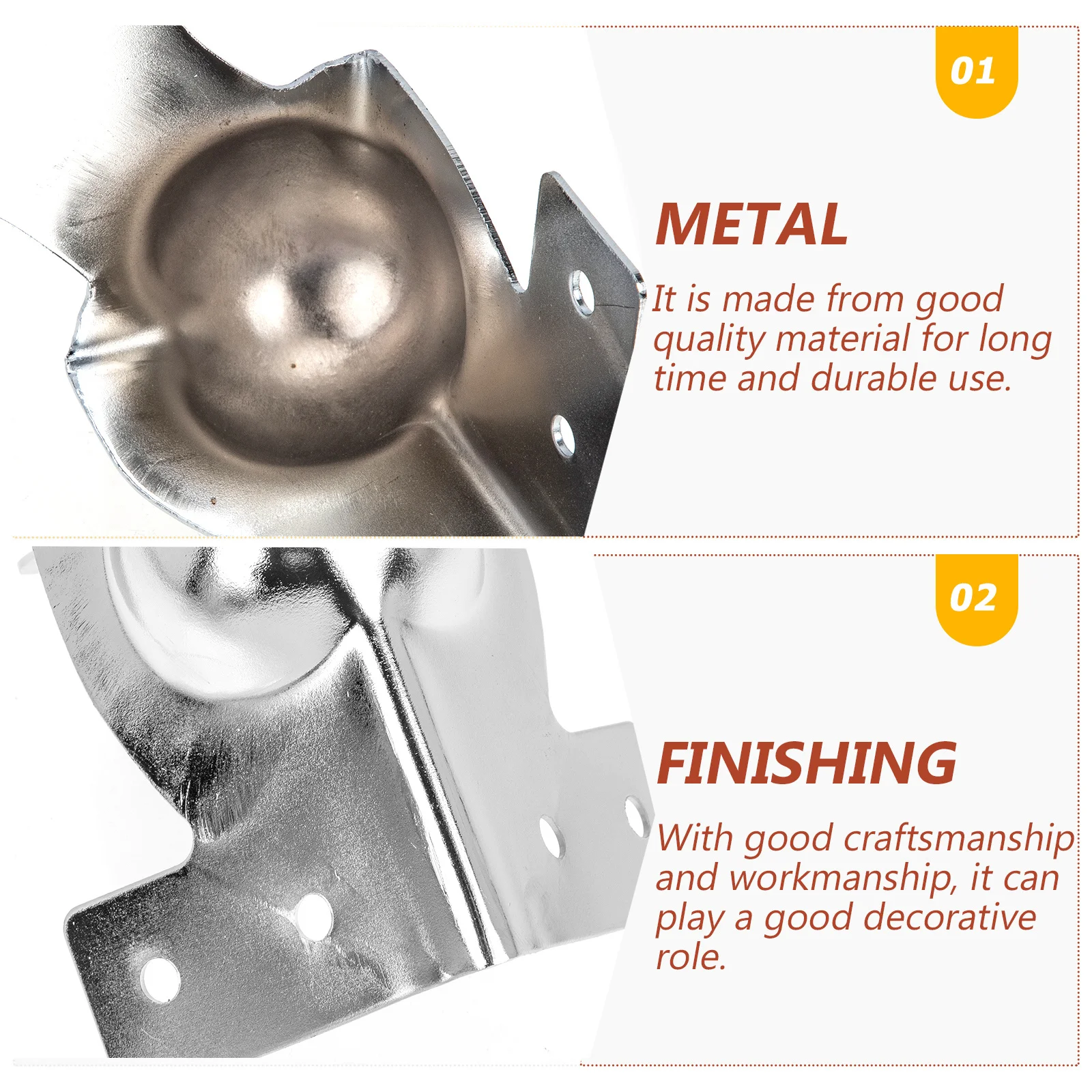 8Pcs Toolbox Corner Protector High Hardness Anti-Rust Smooth Surface Tool Case Corner Guard for Protection Audio Wooden Luggage