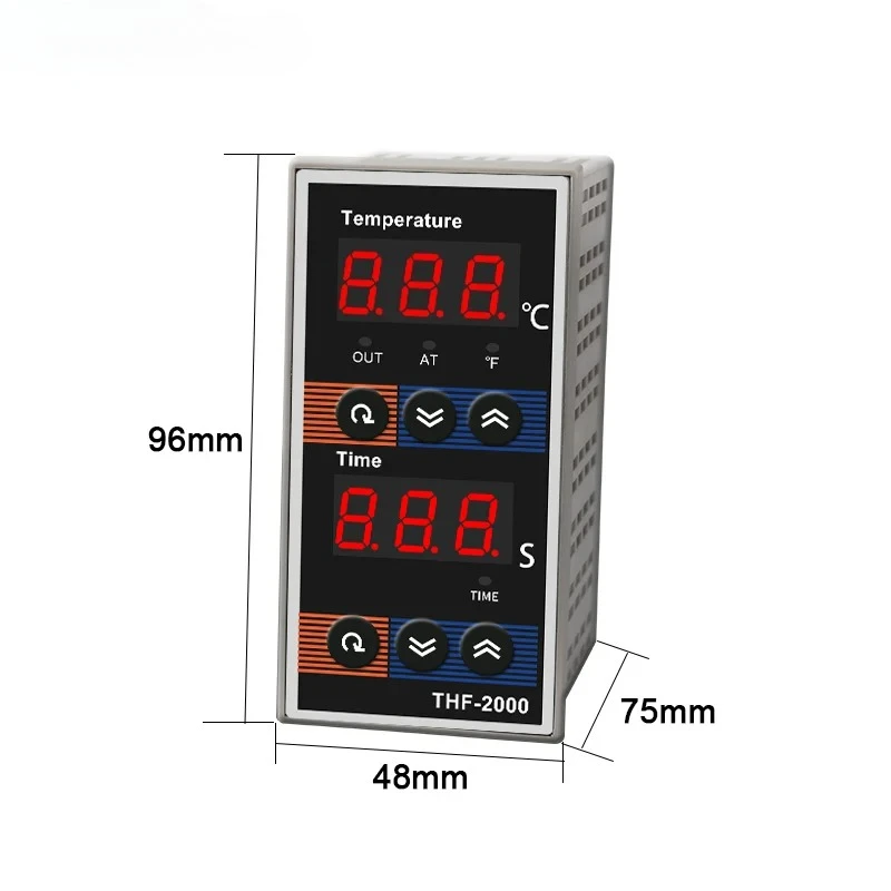 Time and Temperature Integration Control Instrument Relay SSR THF-2000 AC85-AC265V 50Hz Digital Display PID Controller K-type