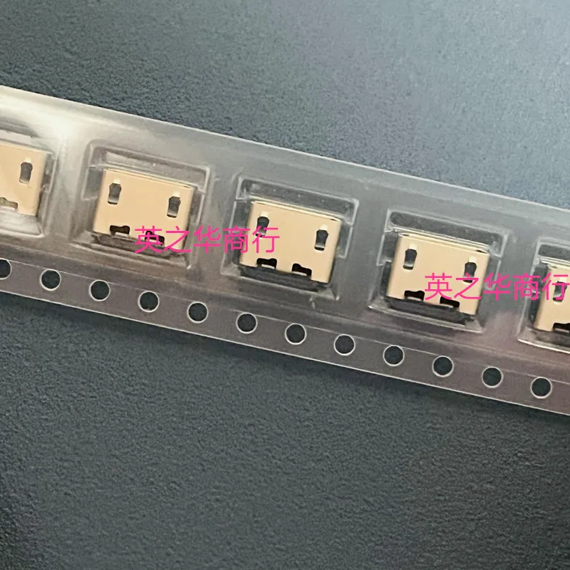 30Pcs Orginal Nieuwe Micro Grote Megafoon Platte Poort Usb Opladen Socket 7.2*6.6 Data Staart Plug 5-pin Poort Opladen