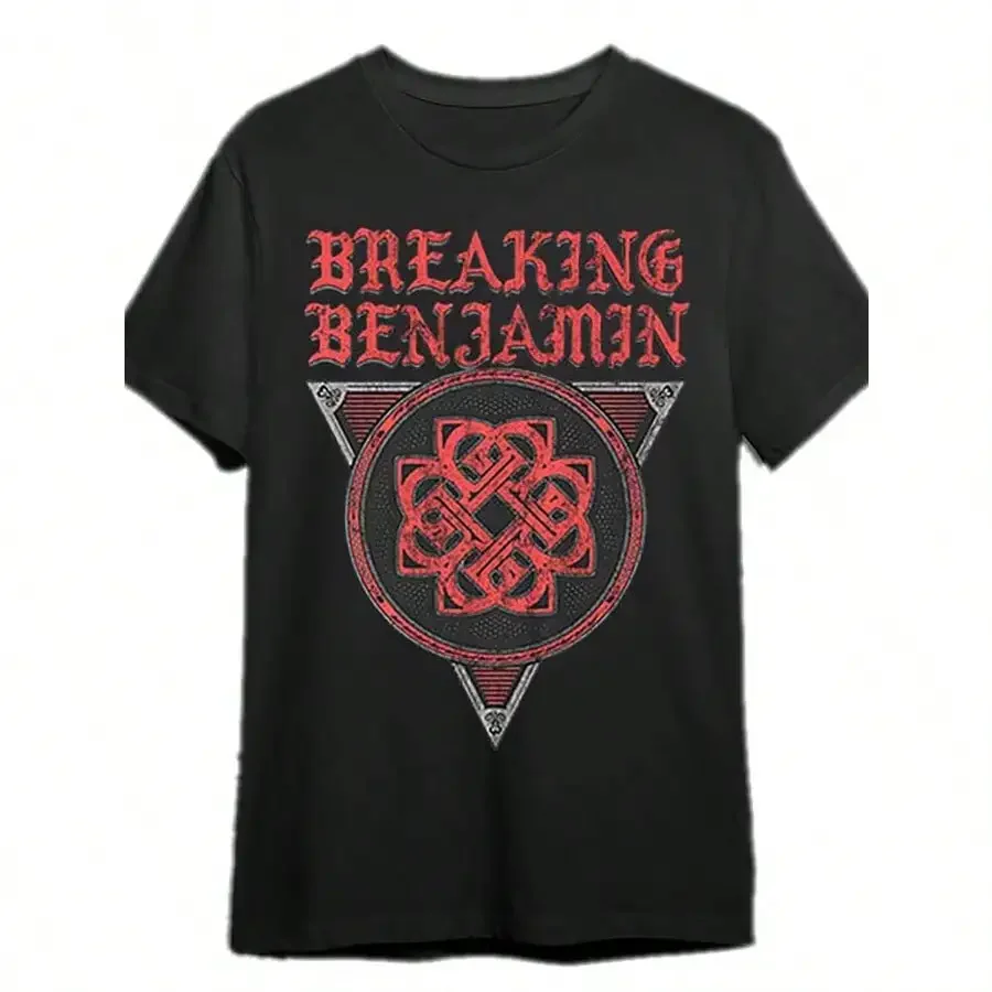 تي شيرت Breaking Benjamin Logo-Breaking BENJAMIN-T-SHIRT 340460 مضحك للرجال بأكمام قصيرة، أسود PR #1