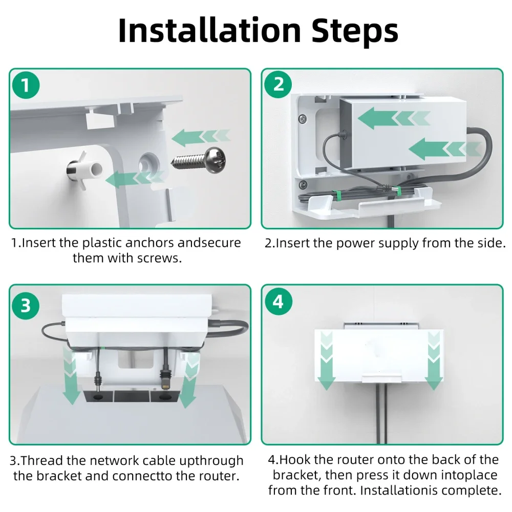 Beugel voor Starlink 2in1 Gen3 Router Mount Router Voedingskabel Opslagstandaard Power Kit Accessoires PC Router Opbergbeugel