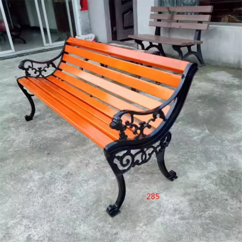 Cast Iron Customized Giraffe Backrest Park Chair Scenic square Rest Chair