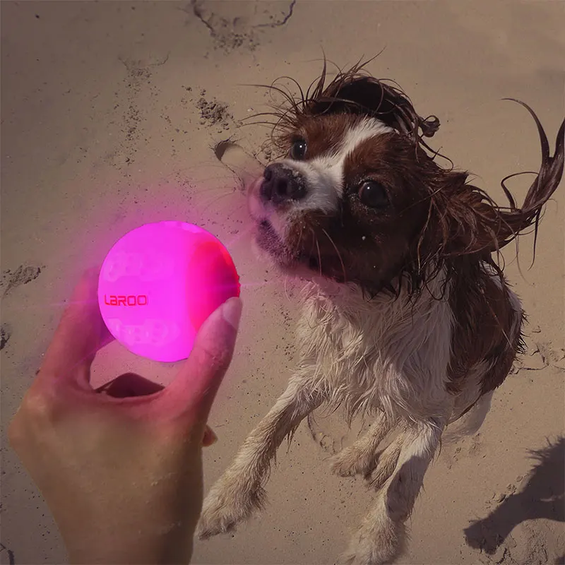 Interactive Dog Toys Durable Rechargeable Puppy Toy Ball Lighted Automatic Waterproof For Aggressive Chewer Dogs Playing Games