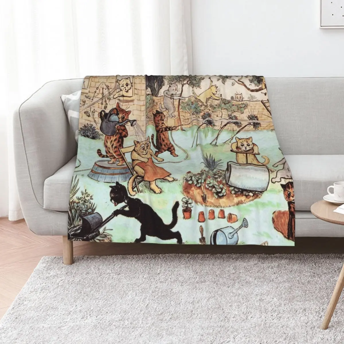 

cats the gardeners Throw Blanket Furry bed plaid Softest Sofa Throw Blankets