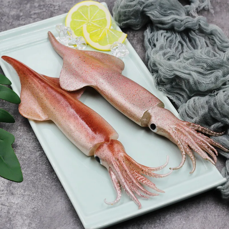 Simulation Squid Fake Food Seafood Model Kitchen Photography Props Restaurant Shop Window Display Home Decor