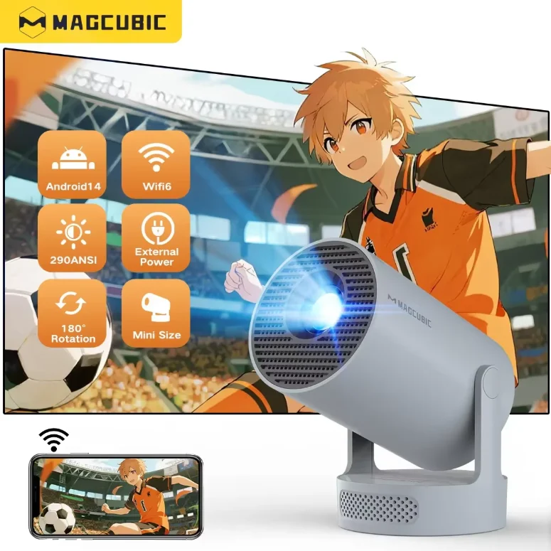 Magcubic HY300 Pro+ 8K Android 14 Portable Projector 8000 Lumens