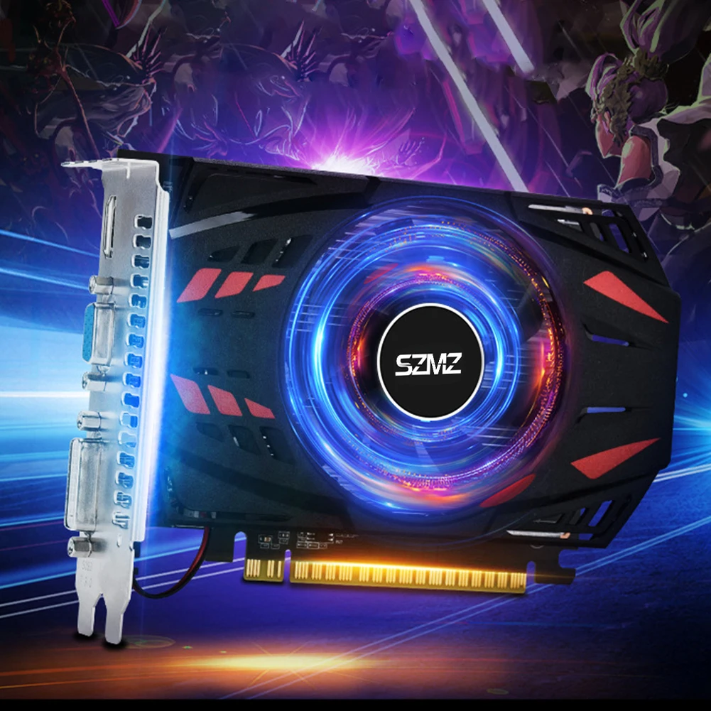 

Низкопрофильная видеокарта GT730 HD + VGA + DVI DDR3 4 ГБ Настольная видеокарта PCI-E2.016X Игровая видеокарта 128 бит с охлаждающим вентилятором