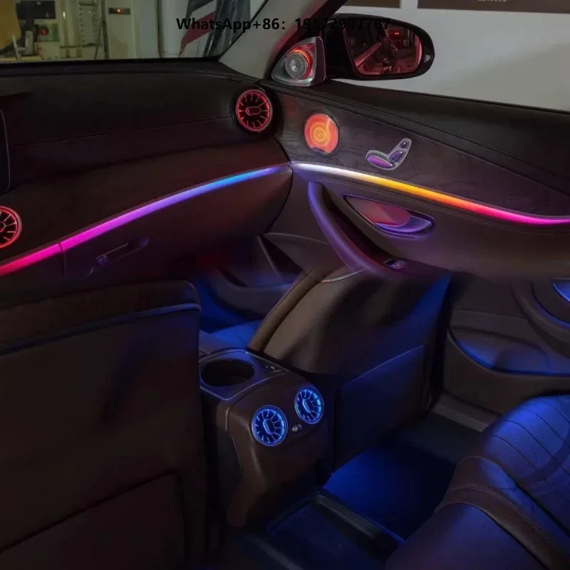SJC Ambient Light for E-Class W213 2016-2023 64-Color Interior Atmosphere Light Five-Piece Auto Lighting Systems