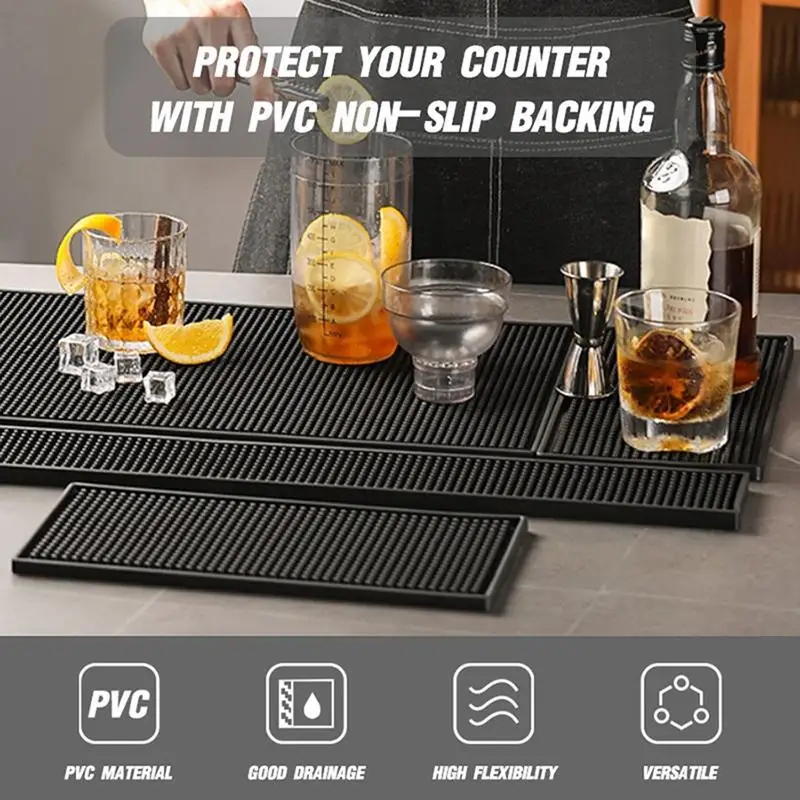 PVC Bar Mat Anti-slip Cafe Bar Mats Home Cup Mat Waterproof Heat Resistant Durable Drain Bar Service Spill Mat For Home Bar Cafe
