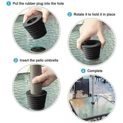 Umbrella Cone Ring Wedge Plug For 38mm Patio Table Hole Opening Parasol Stand Rubber Umbrella Cone Ring Outdoor Parasol Parts