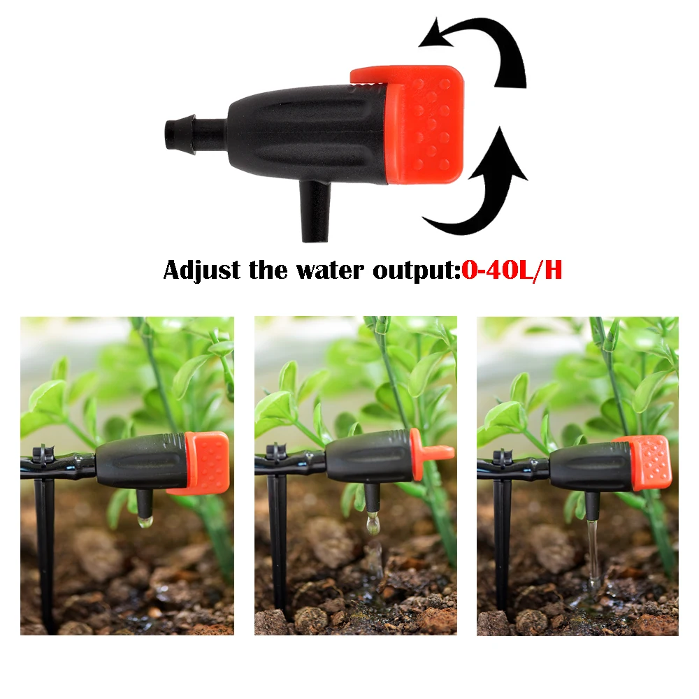 5-50Pcs Adjustable Garden Irrigation Dripper Sprinkler for 4/7mm Hose for Home Succulents Plants Lawn Flower Irrigation