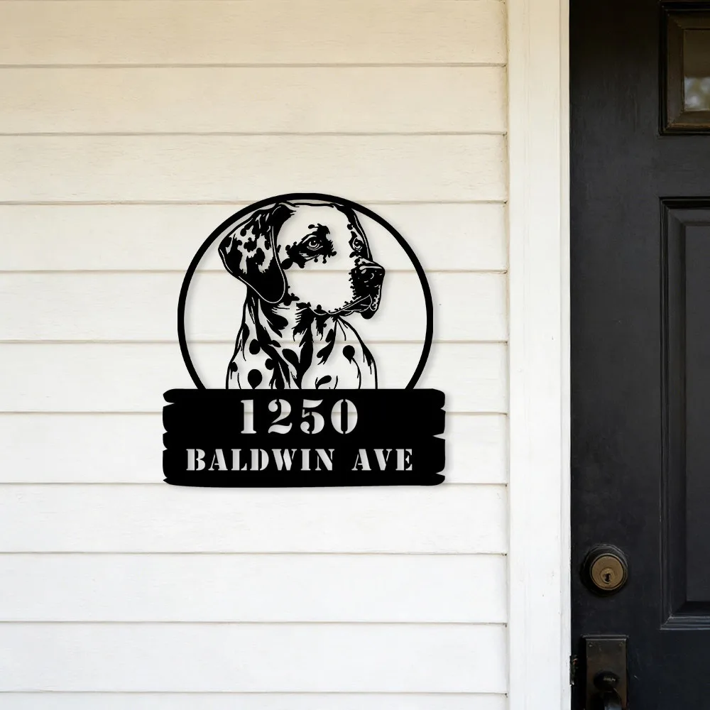1Pcs Tree Shadow Custom Address Plaque Custom Surname Number Wall Mount Outdoor Sign For Villa Office Real Estate Entryway