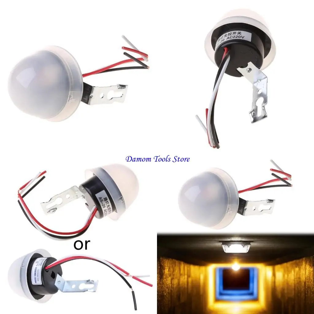 57BE AS-20 Rainproof Automatic Auto On Off Photocell Street Light Switch AC 220V 50Hz Photo Control Photoswitch