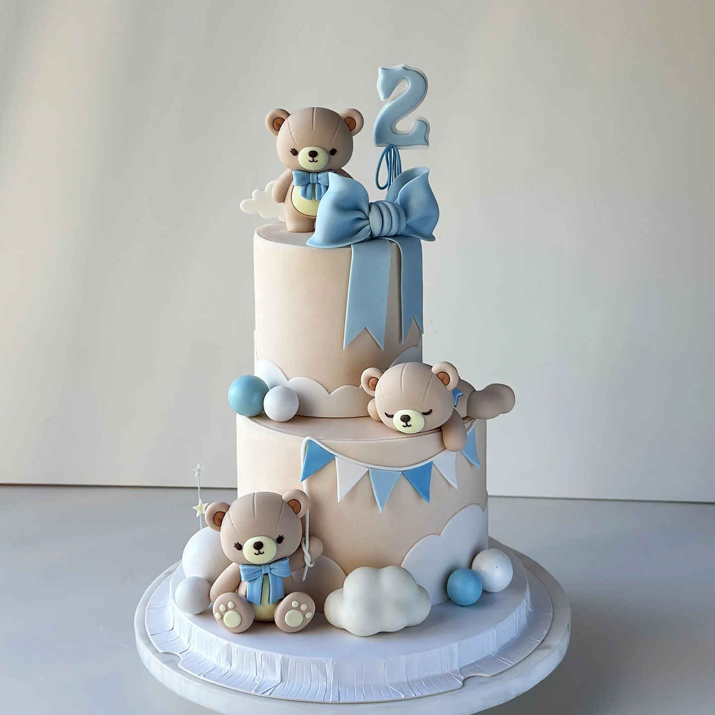 INS Bär Kuchen Topper Blau & Rosa & Grün Bär Kugeln für Junge Mädchen Baby Dusche Geburtstag Party Dekorationen 1. Geburtstag Party Supplies