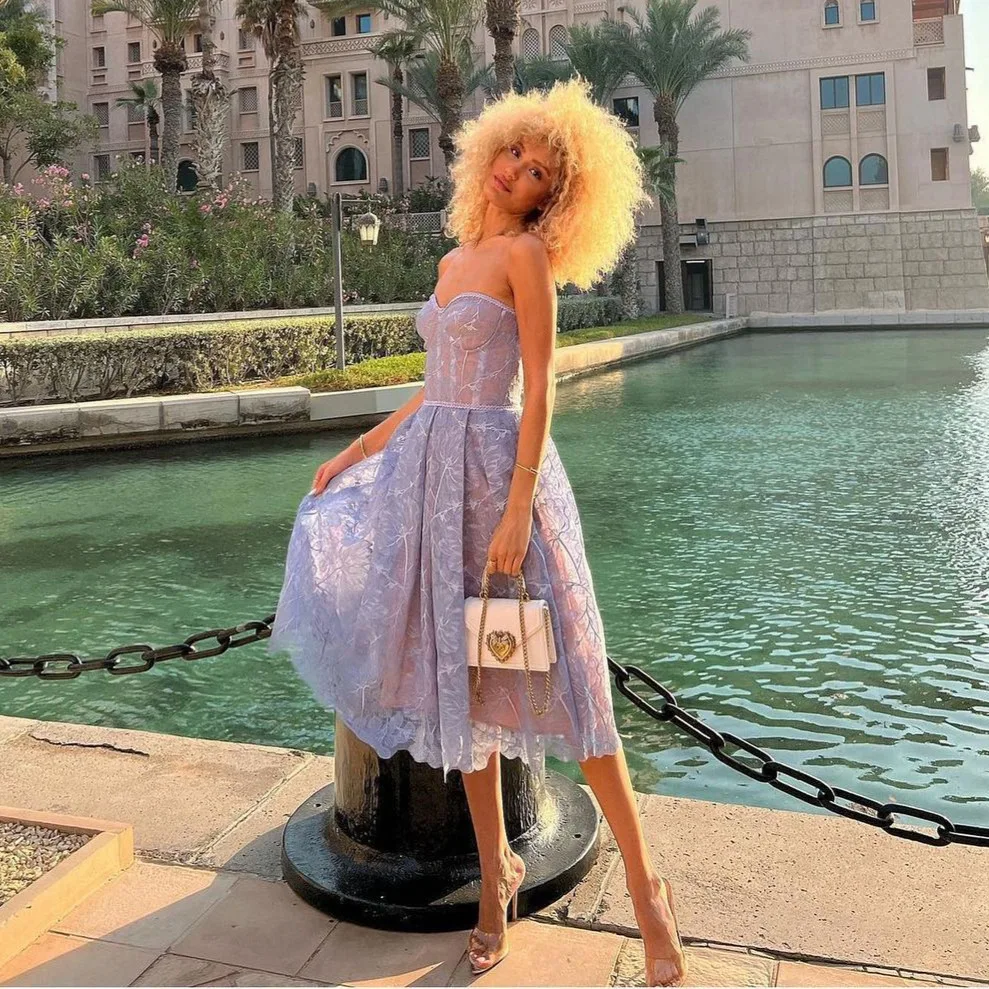 

2026 New Tight Tube Top Sexy Embroidered Lace Dress