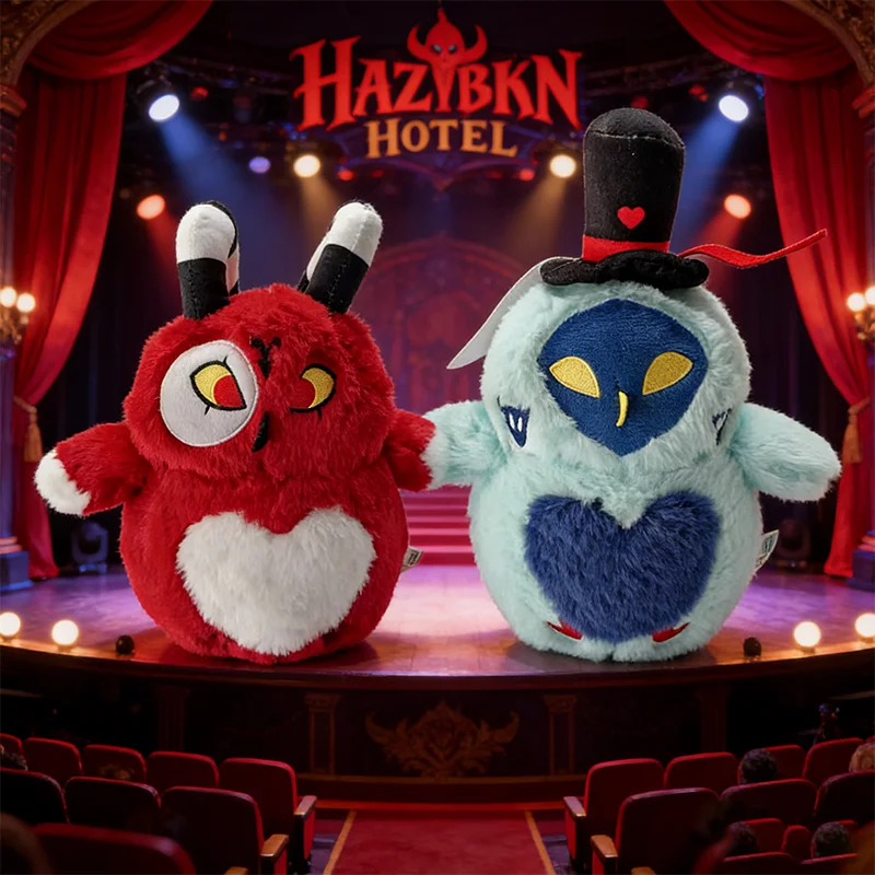 

25 см Новая плюшевая игрушка из аниме «Hazbin Hotel: Пекло» — Кот-радиоальтрансформер Аластор («Радиодьявол»), персонаж из мультфильма, игры и кино, сувенир для фанатов, подарок для детей