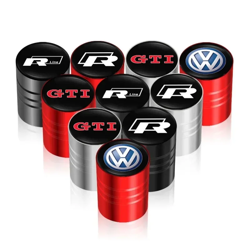 

4Pcs Metal Car Wheel Valve Caps For VW GTI Rline Passat Beetle Scirocco Bora Golf MK4 MK6 MK5 MK7 GTI Touareg Polo Tiguan Jetta