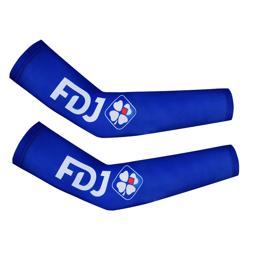 2024 fdj Cycling Sleeves TEAM Total Energie Bike Arm Warmers Men Women Ropa Ciclismo mtb Pro Bicycl Oversleeves Cover