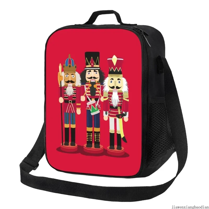 Nutcracker Soldier Toy Christmas Gift Resuable Lunch Boxes Leakproof Thermal Cooler Food Lunch Bag School Children Student