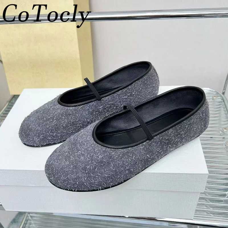 

Hot Sales Ballet Flat Shoes Woman Round Toe One Strap Casual Shoes Women Genuine Leather Comfort Walk Shoes Women