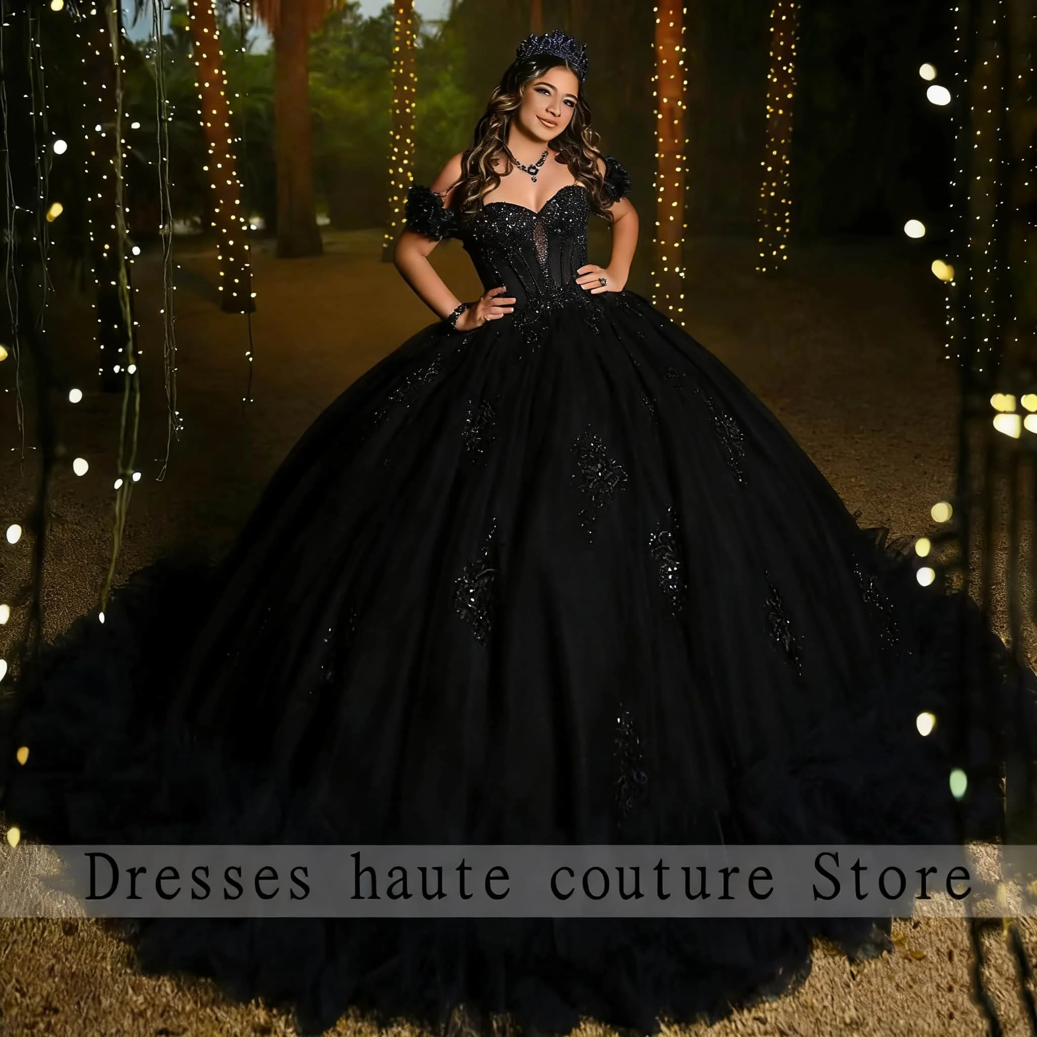 Black Shiny Quincea…