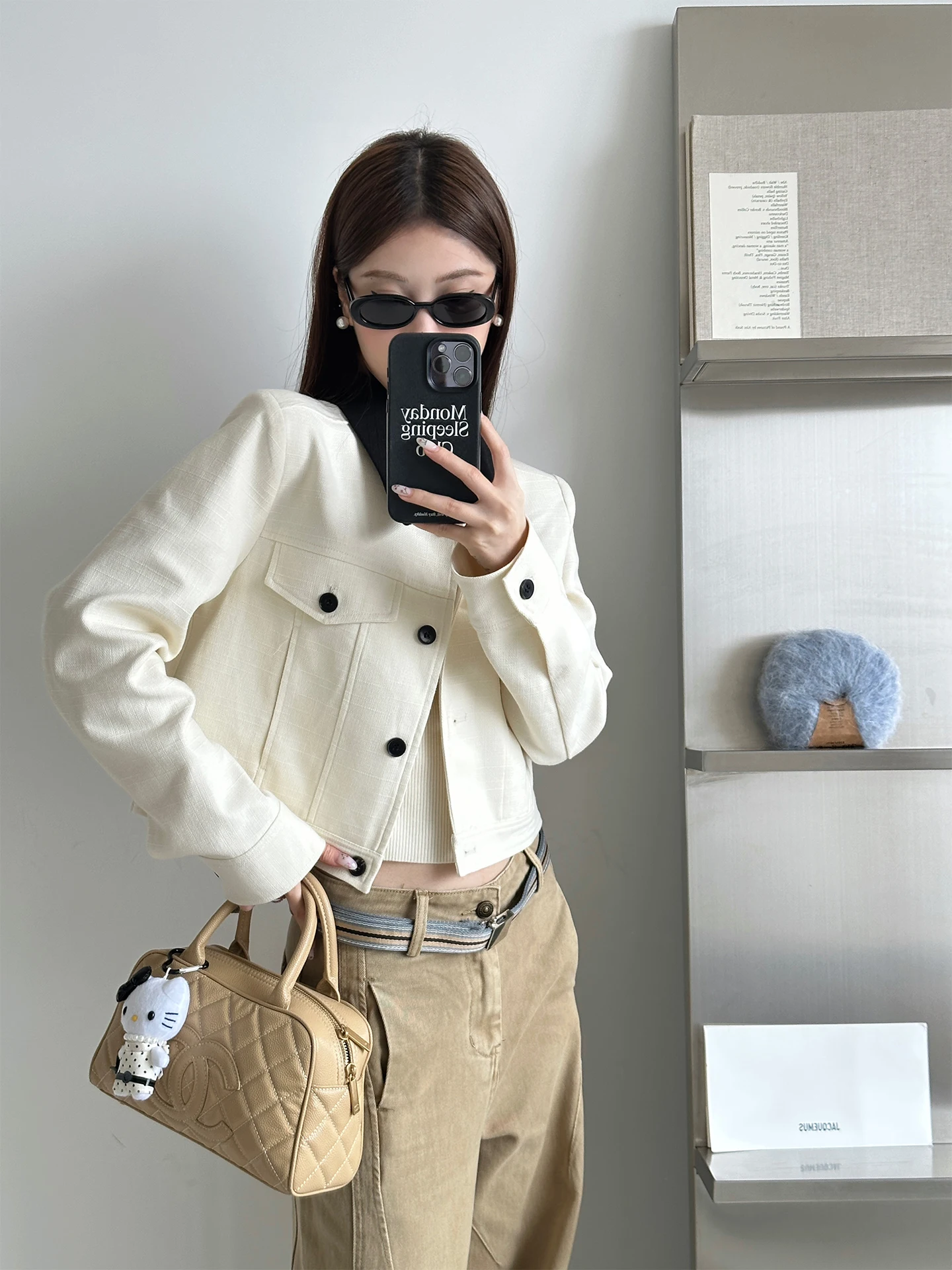 

Простой коврик Love, приталенная рабочая одежда, джет, верхняя одежда для женщин, полиэфирная ткань, длинная застежка на пуговицах, повседневная одежда