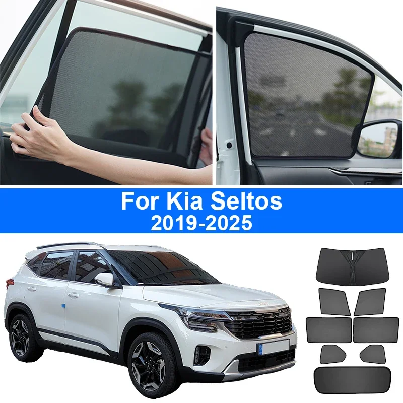 

For Kia Seltos SP2 SP2i SP2c 2019-2025 Car Front Shield Window SunShade Windshield Rear Side Window Curtain Sun Shade Visor