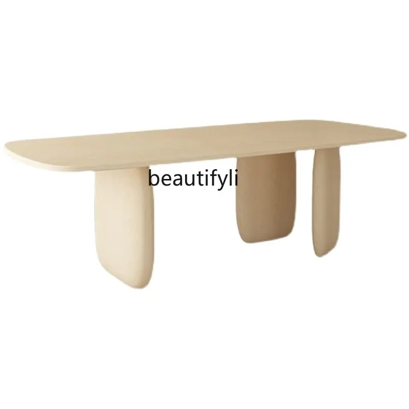 Nordic Solid Wood Dining Tables and Chairs Set Small Apartment Household Restaurant Dining Table Creative Office Desk