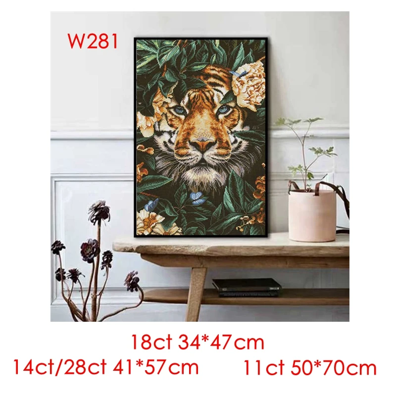 The cross-stitch set 28CT, 18CT, 14CT and 11CT can be selected. The printed fabric handcrafted material pack saga Peony Jungle M