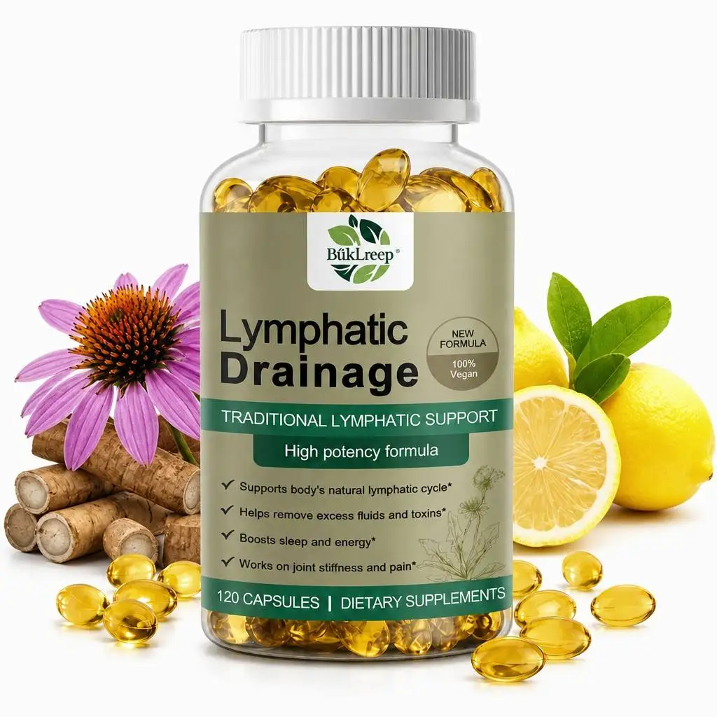 Lymphatic Drainage Capsules, Lymphatic Support Supplement, Promote Lymph Circulation, Remove Excess Fluid Toxins, Improve Sleep