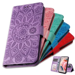 Mandala Sunflower Flip Leather Phone Case For Redmi A1 A2 Plus 9 10 A C 11A 12C Power Prime K40S K40 Pro Wallet Book Cover