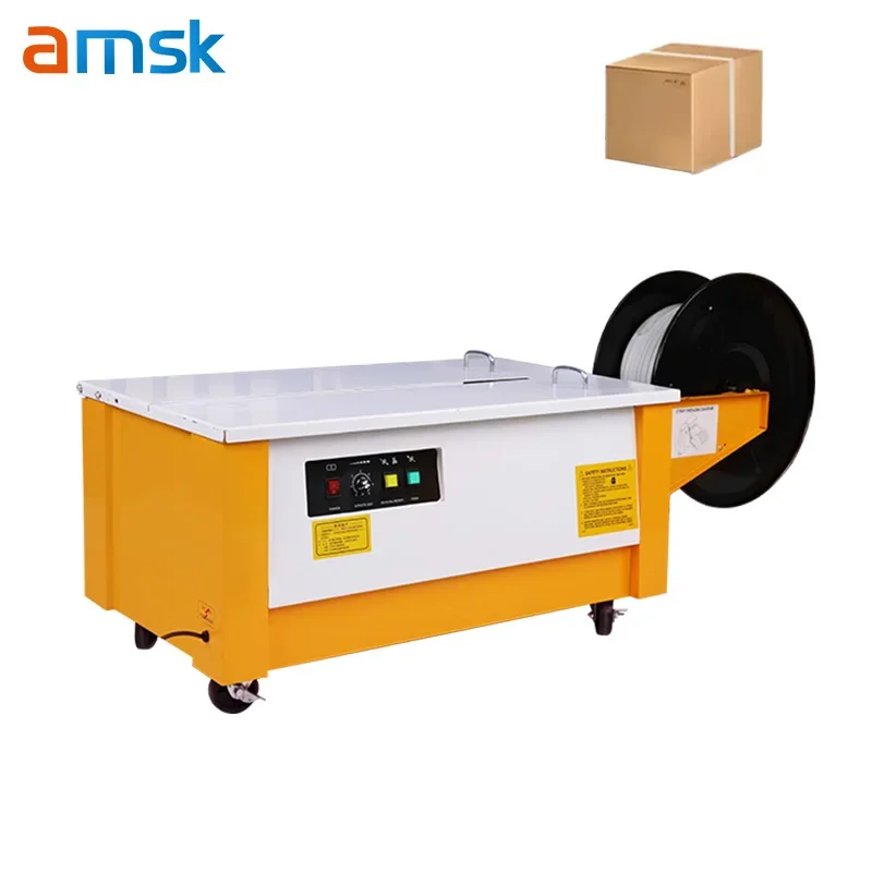 T800 Customization PP Belt Wrapping Box Banding Baler Semi-automatic Single Motor Low Workbench Currency Strapping Tool Machine