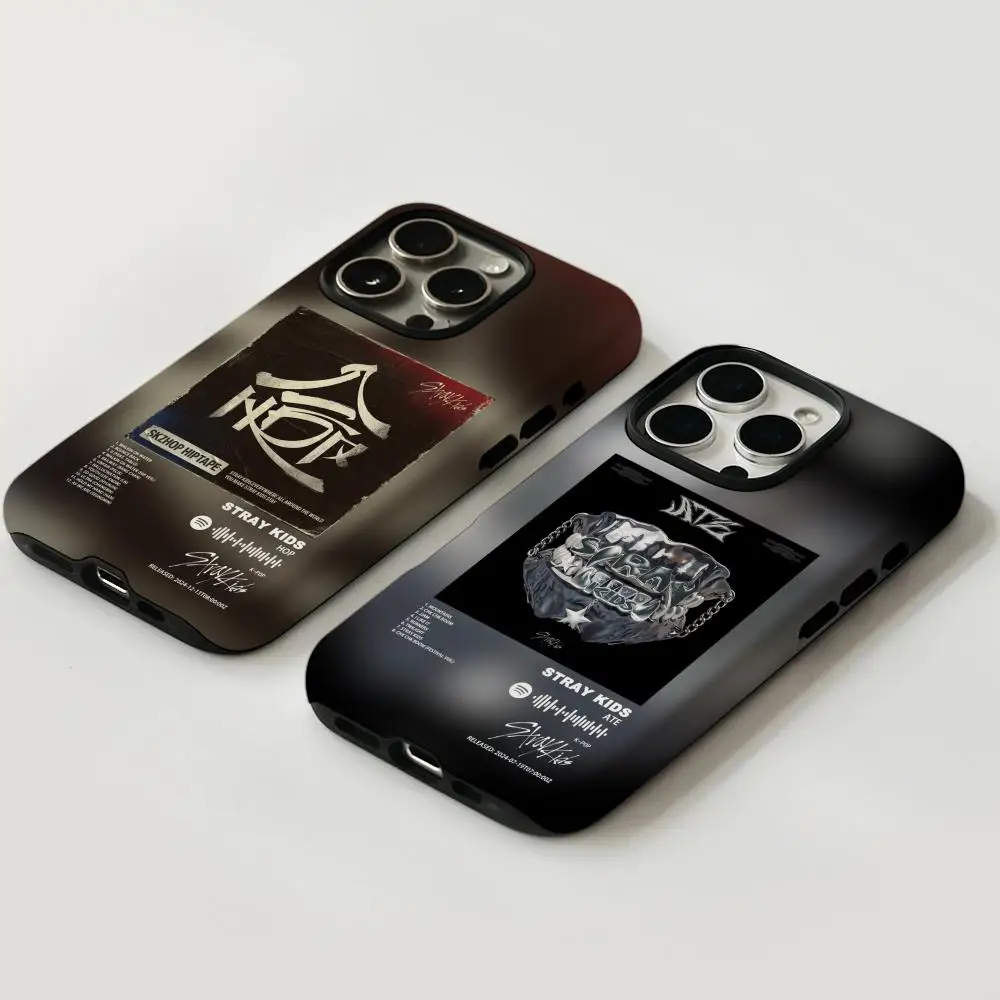 حافظة هاتف لهاتف آيفون 17 16 15 14 13 12 Pro Max Plus لامعة عالية الدقة بطبقة مزدوجة غلاف صلب سائل S-SKZ