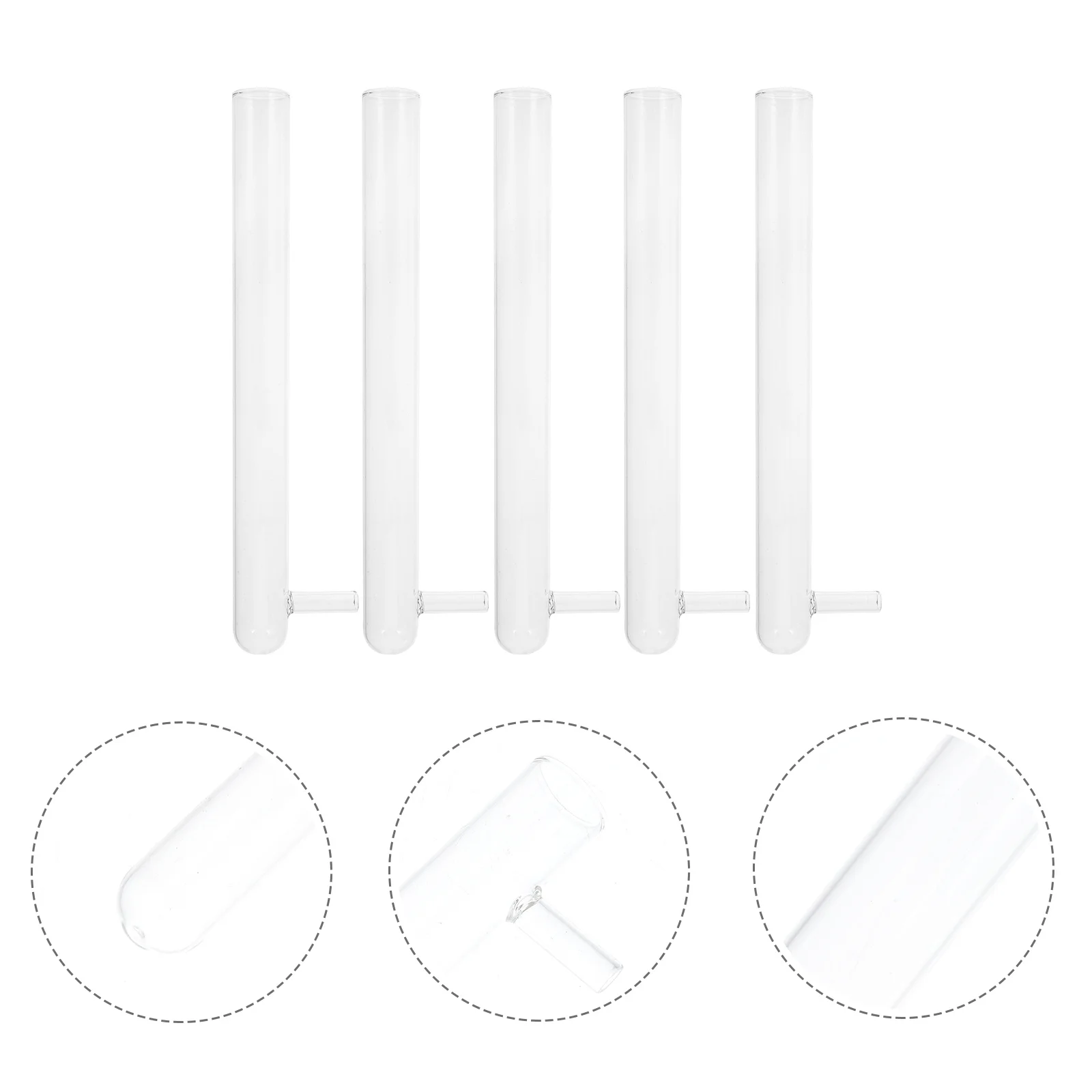 5 قطعة الدقة البورسليكات الزجاج النمل تربية أنابيب الجانب الذراع أنبوب اختبار للنمل المناظر الطبيعية وتجارب العلمية النمل