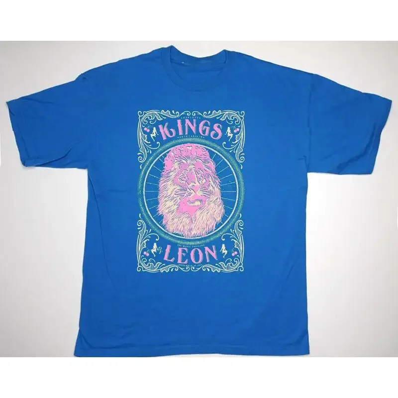 Kings Of Leon Poster Tour Royal Blue Cotton T Shirt S 5Xl Uu433