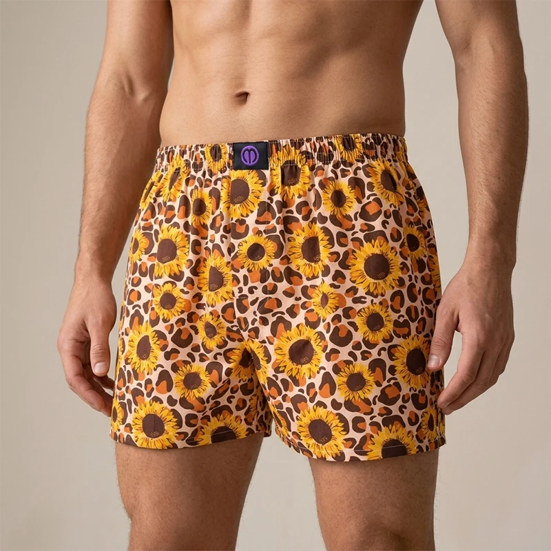 

Men’s Stretch Cotton Boxer Briefs Soft Breathable Tag Free Underwear Mid Waist Solid Soft Underwear No Ride Up